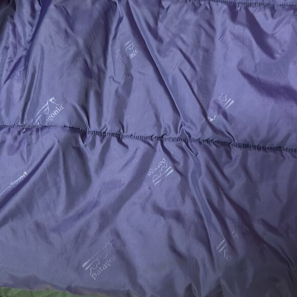 Patagonia Vtg Puffer Coat Jacket Womens Size Large Dark Grey/ Blue Insulated - Picture 6 of 7